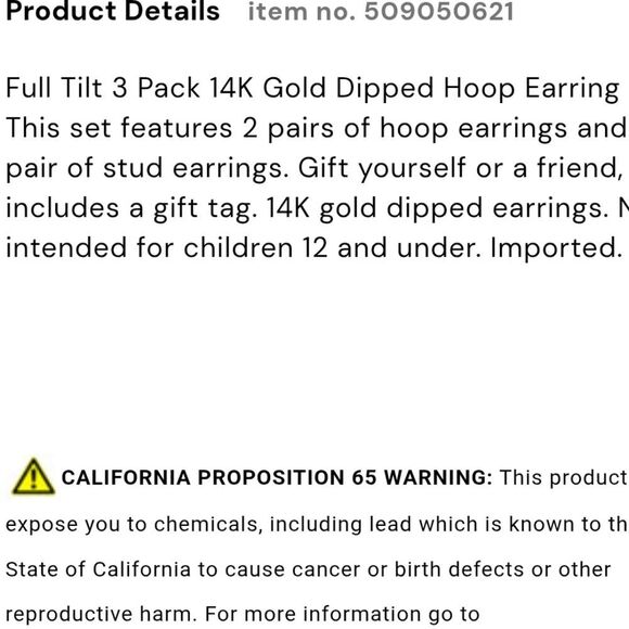 Full Tilt 3-PK 14K Gold Dipped Hoop Earring Set - Picture 3 of 6